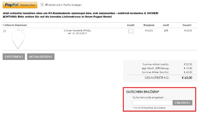 new-one-shop-gutscheincode-eingeben