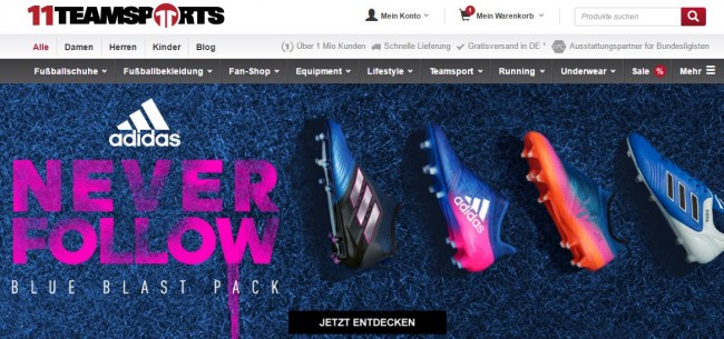 11teamsports Onlineshop