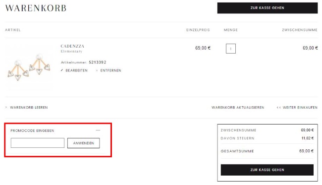 cadenzza-promocode-eingeben