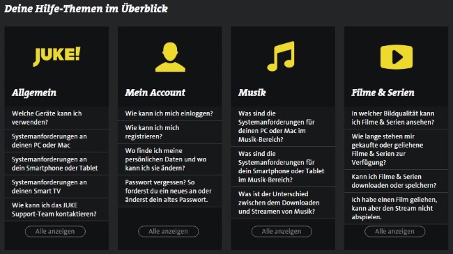 Juke Hilfe