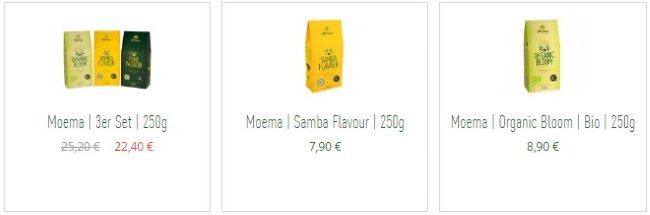 Moema Produktauswahl