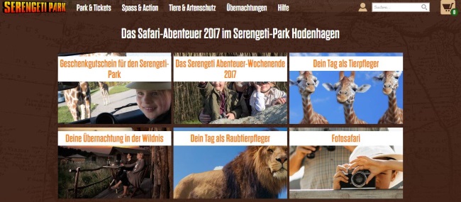 Serengeti Park Onlineshop