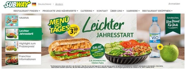 Subway Onlineshop