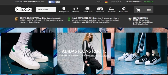 Caliroots Onlineshop