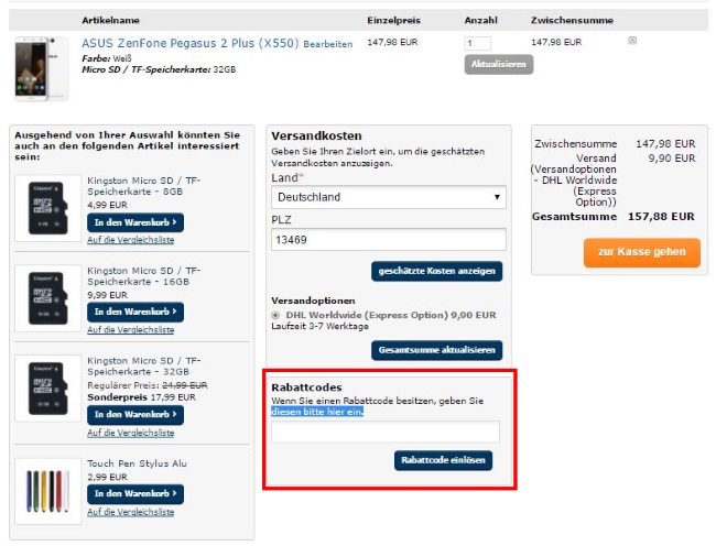 Cect Shop Rabattcode einloesen