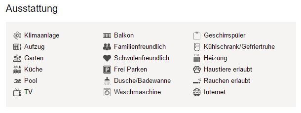 9flats Ausstattung