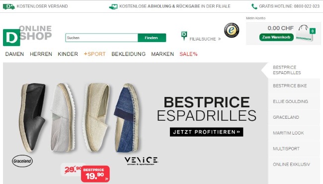 Dosenbach Onlineshop