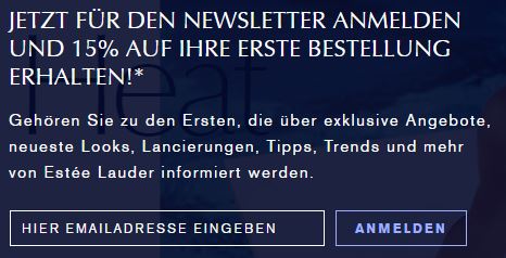 Estee Lauder Gutschein Newsletter