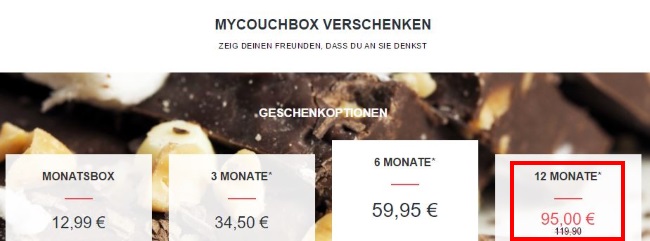 MyCouchbox Geschenkboxen