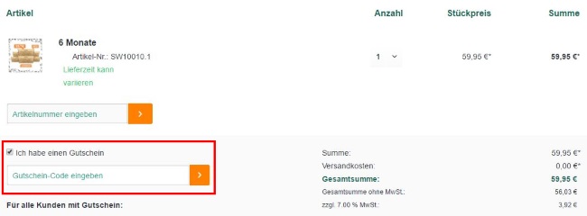 MyCouchbox Gutschein-Code aktivieren
