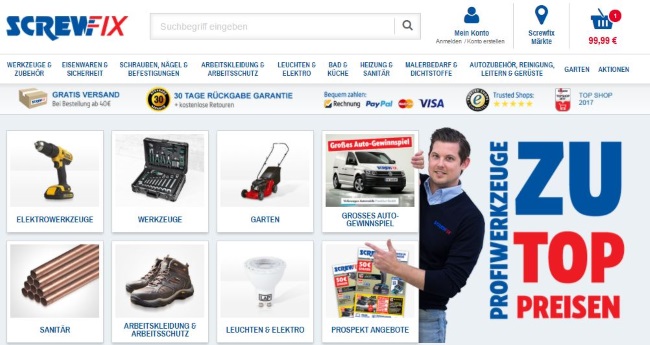 Screwfix Onlineshop