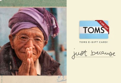TOMS-Geschenkgutscheine