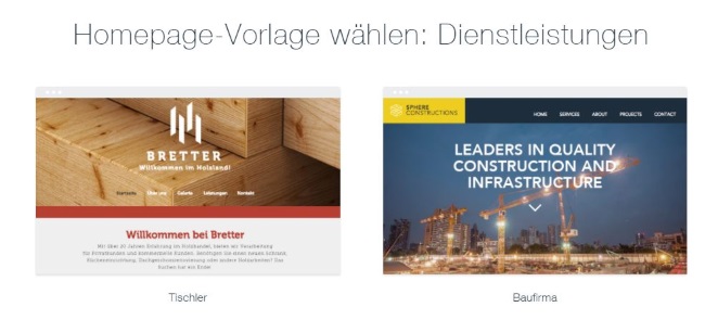 WiX Homepage-Vorlagen