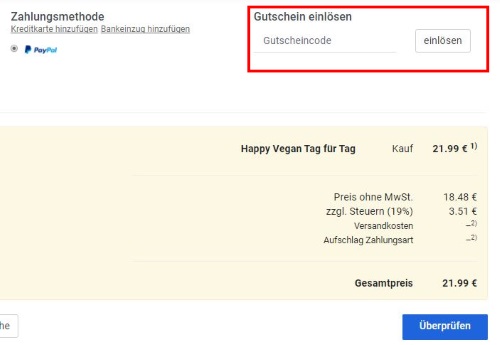 PaperC Gutscheincode eingeben