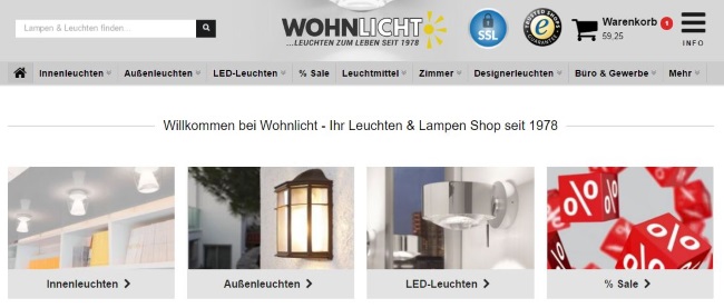 Wohnlicht Onlineshop