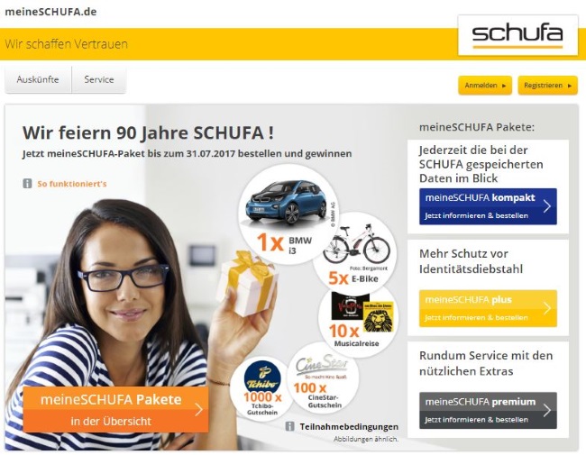 meineSCHUFA Onlineshop