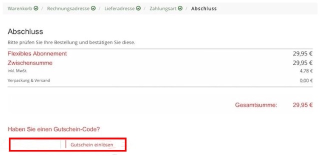 Brigitte Box Gutscheincode eingeben