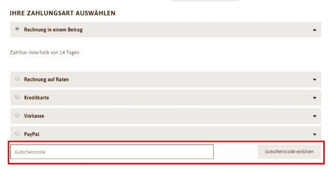 naturloft Gutscheincode einlösen