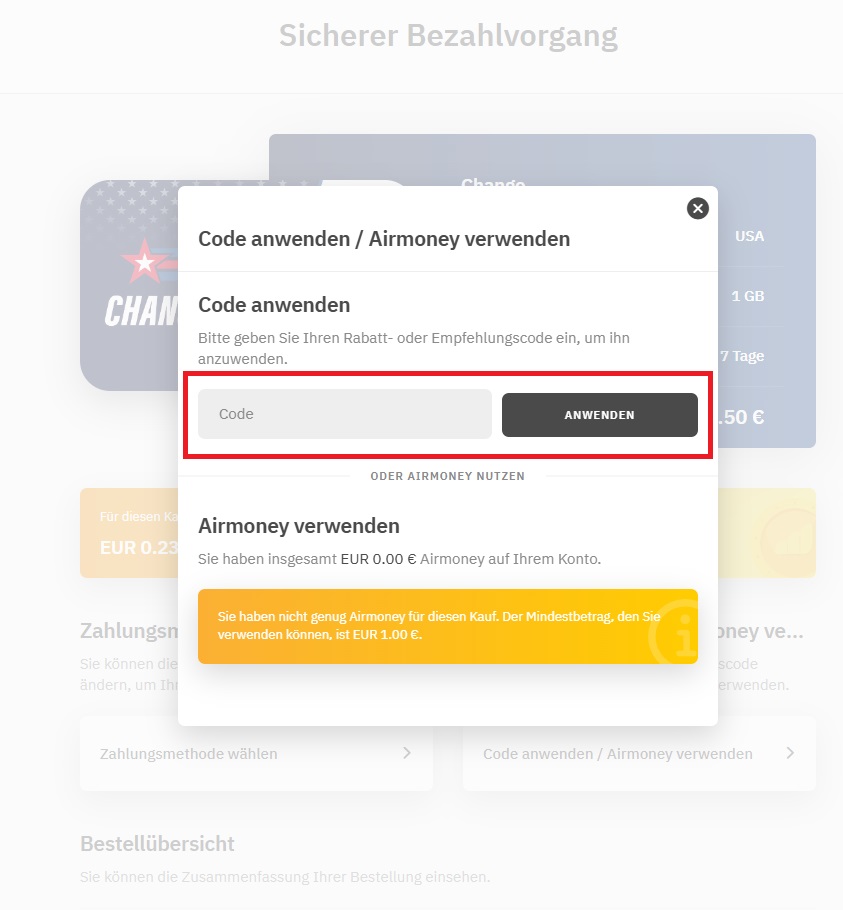 Gutscheincode Airalo