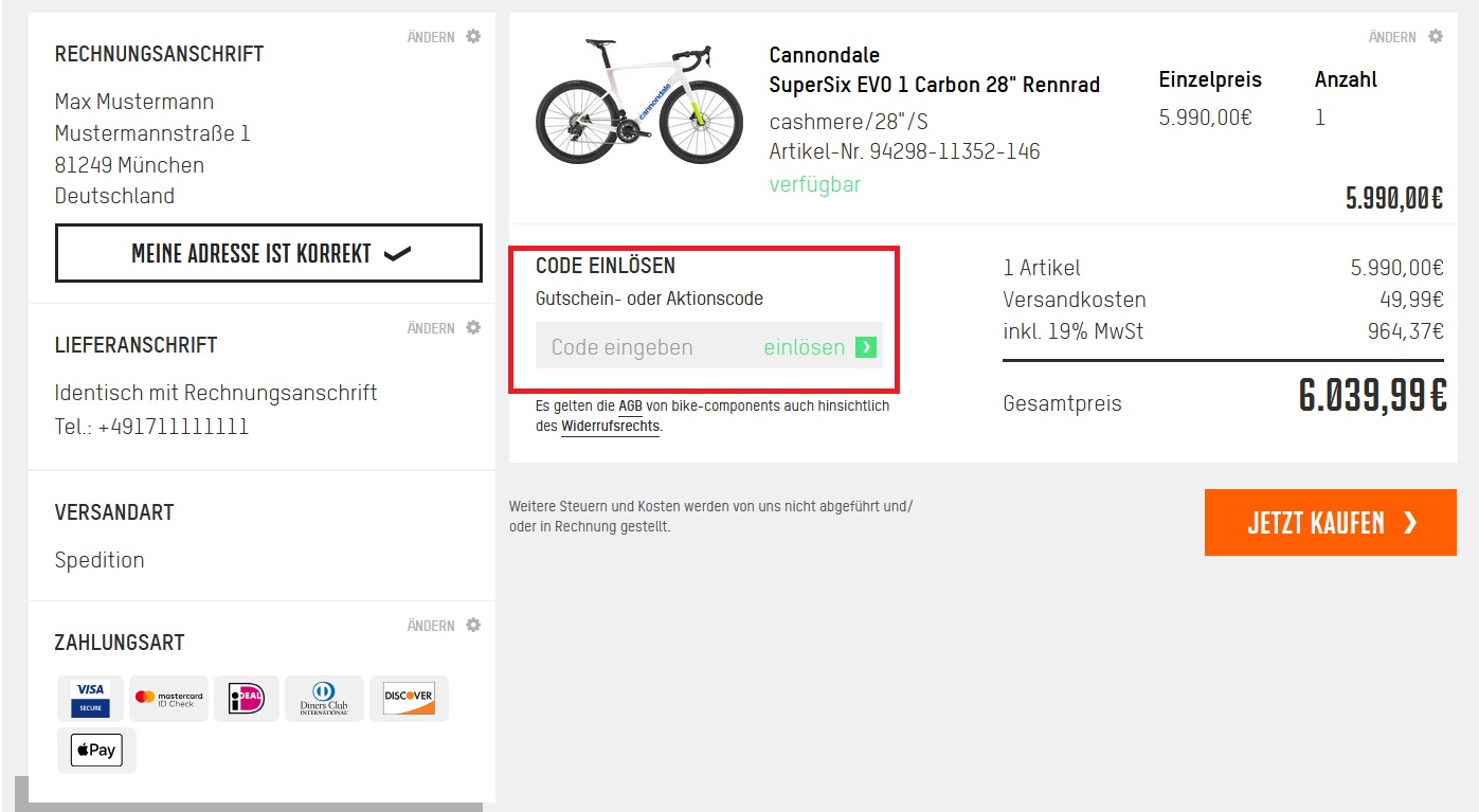 Gutscheincode Bike-Components