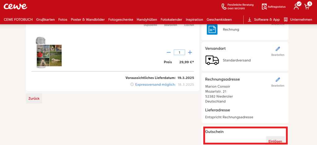 Cewe Gutschein 20 Gutscheincode November 2025