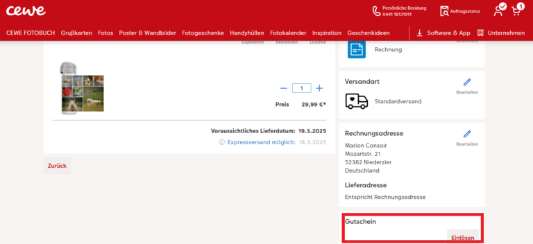 Cewe Gutschein 20 Gutscheincode November 2025