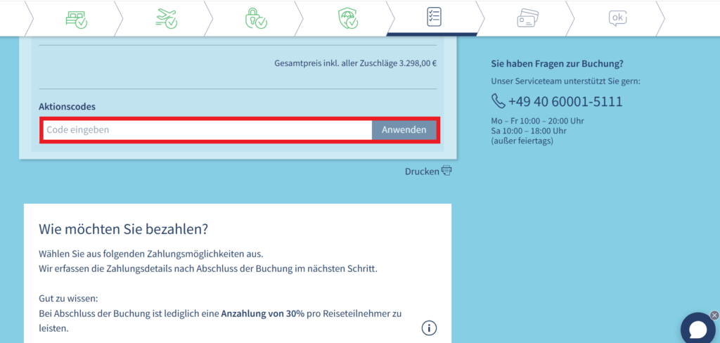 Mein Schiff Aktionscode einlösen