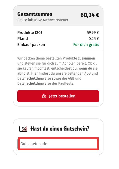 REWE Gutscheincode einlösen