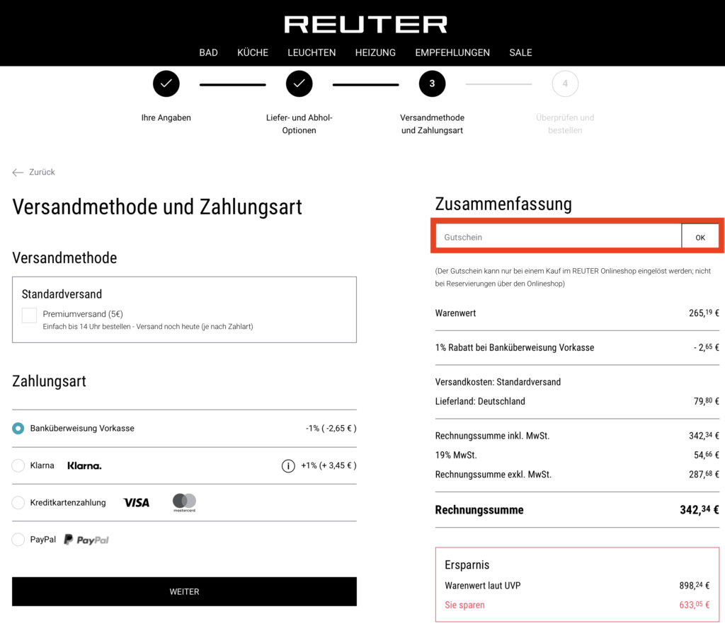 Reuter Gutscheincode