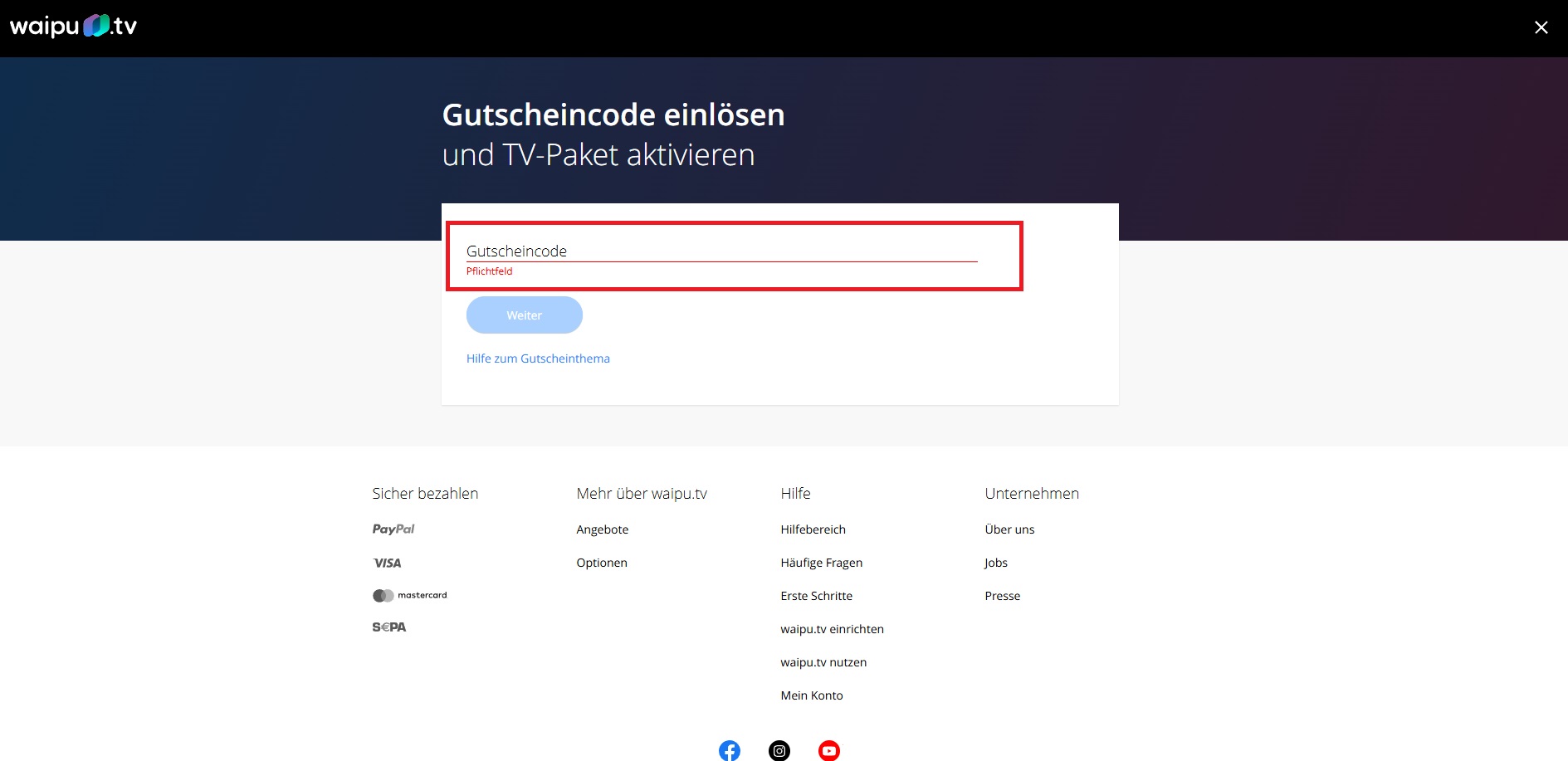 Gutscheincode waipu