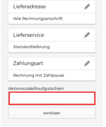 Baur Aktionscode einlösen
