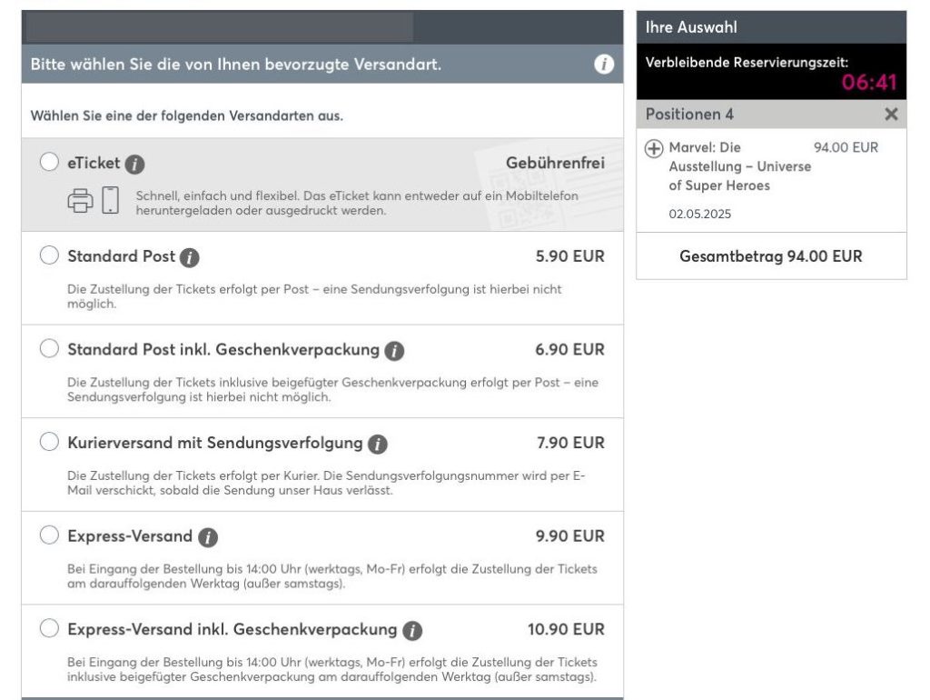 Ticketmaster Rabattcode eingeben