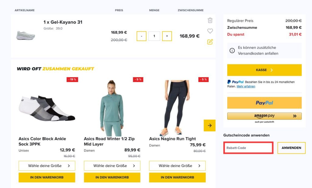 shop4runners Rabatt-Code einlösen