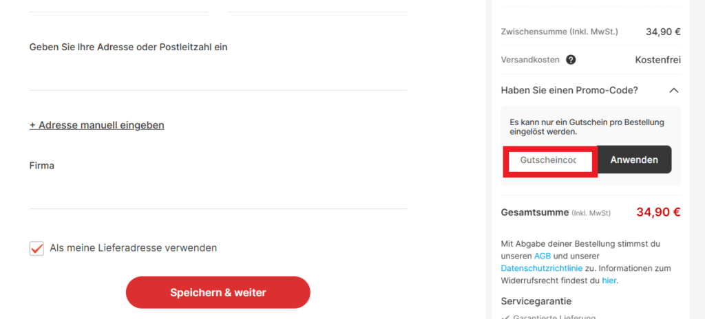 Gutscheincode Aosom einlösen