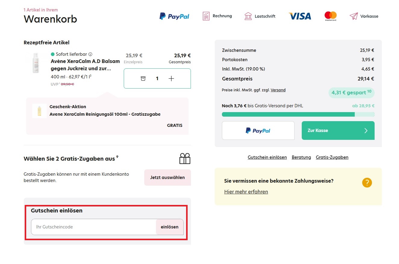 DISAPO Gutscheincode einloesen