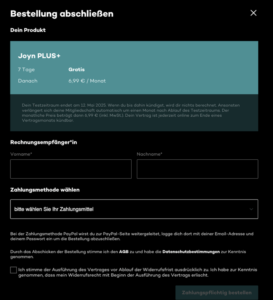 Joyn Gutschein einloesen