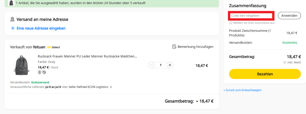 Gutscheincode DHgate