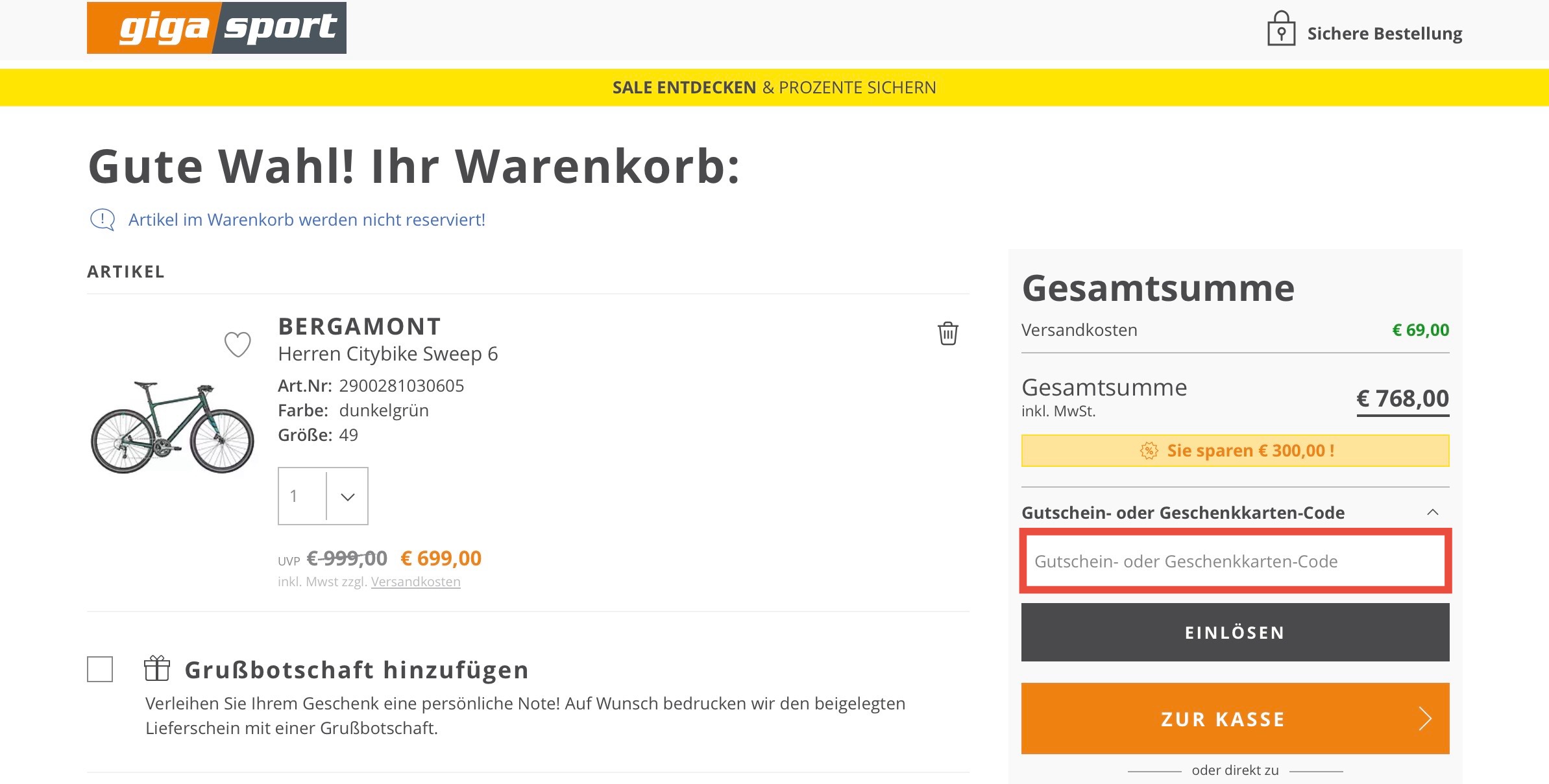 Gigasport Gutscheincode