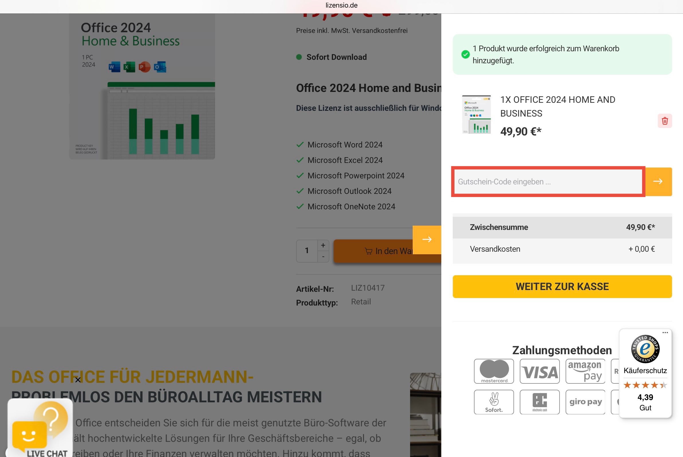 Lizensio Gutscheincode
