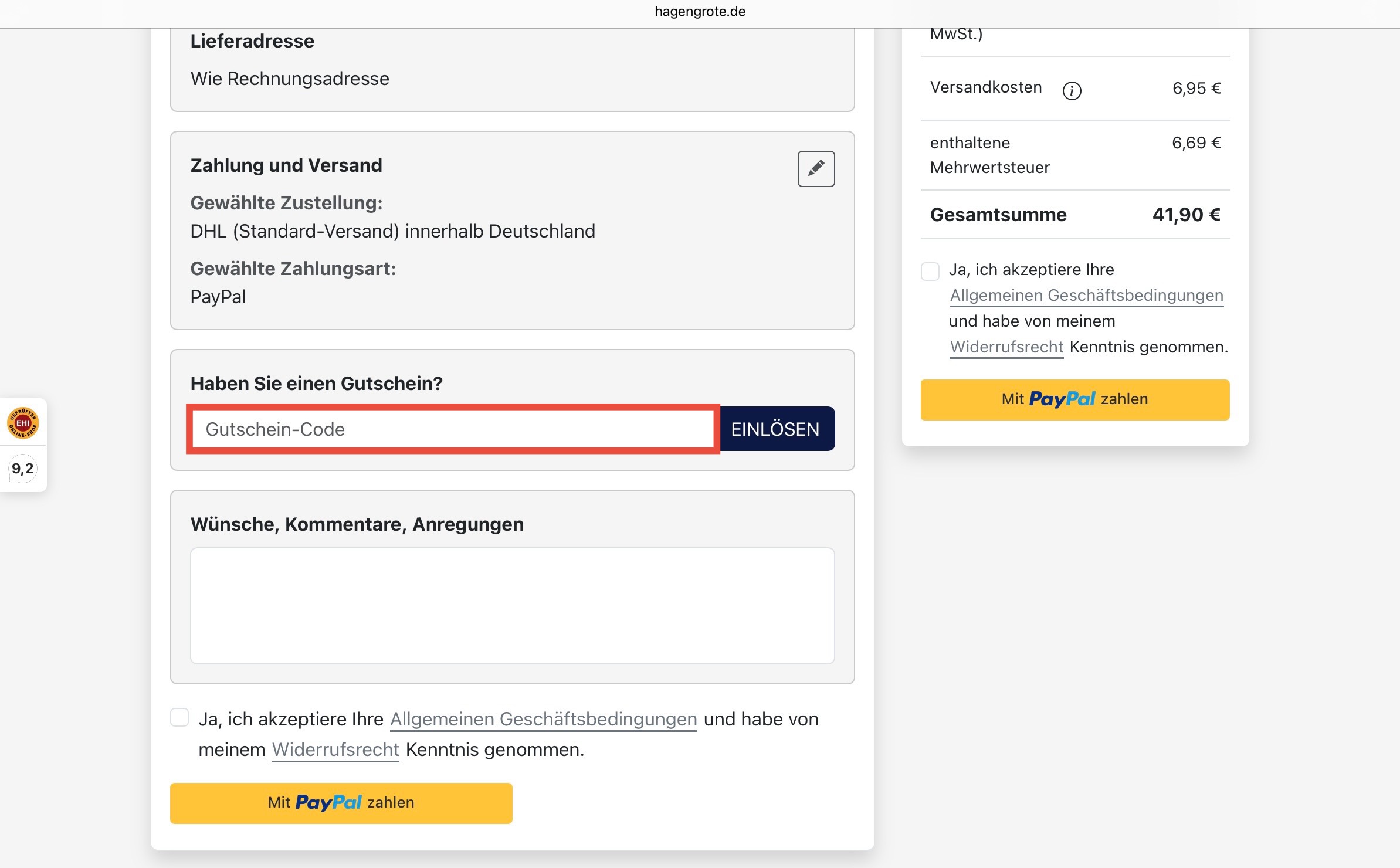Hagen Grote Gutscheincode