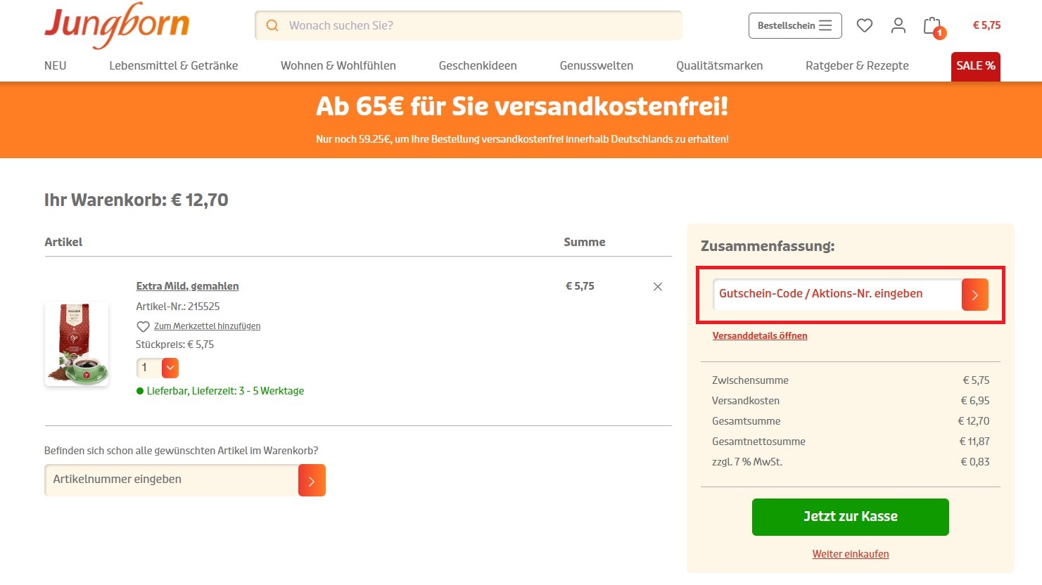 Jungborn Gutschein-Code einloesen