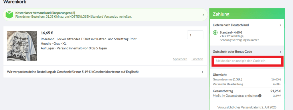 YesStyle Gutschein einlösen