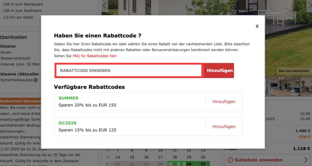 DanCenter Rabattcode einloesen