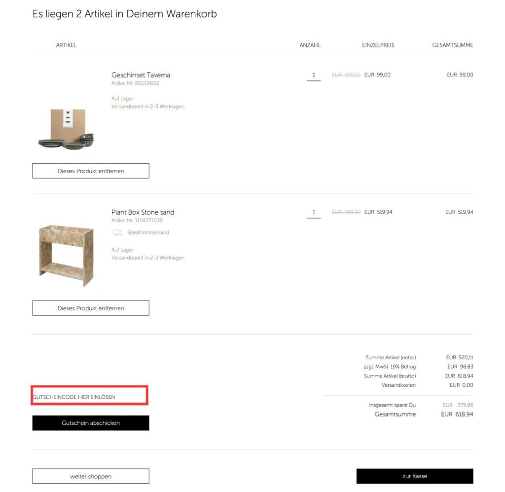 Geliebtes Zuhause Gutscheincode einloesen