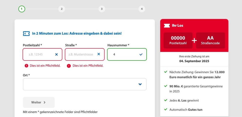 Postcode Lotterie Gutscheincode einloesen