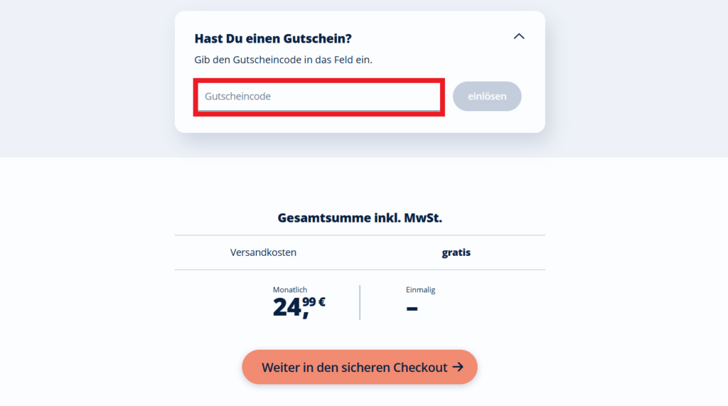 Mega SIM Gutscheincode eingeben