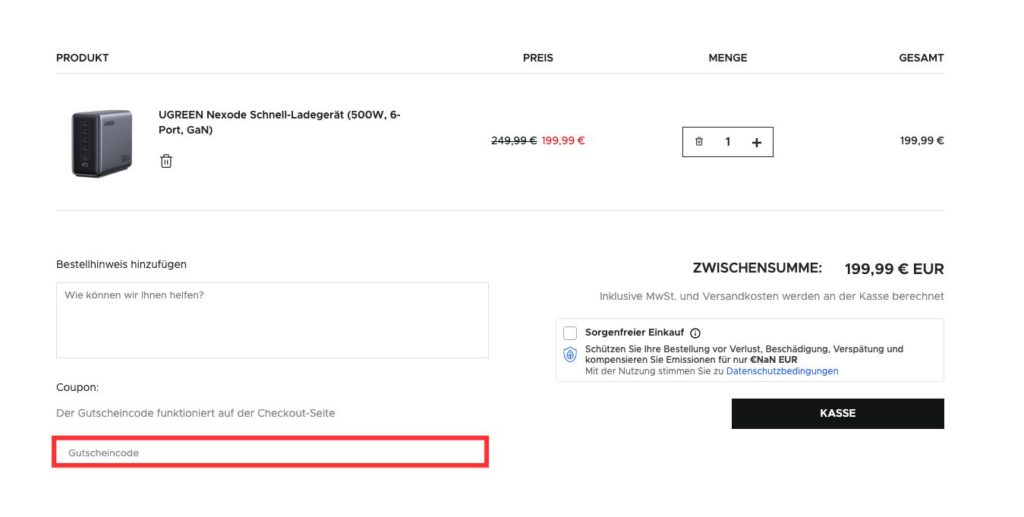 Ugreen Gutscheincode einloesen