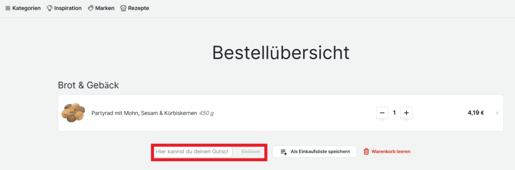 Knuspr Gutscheincode eingeben