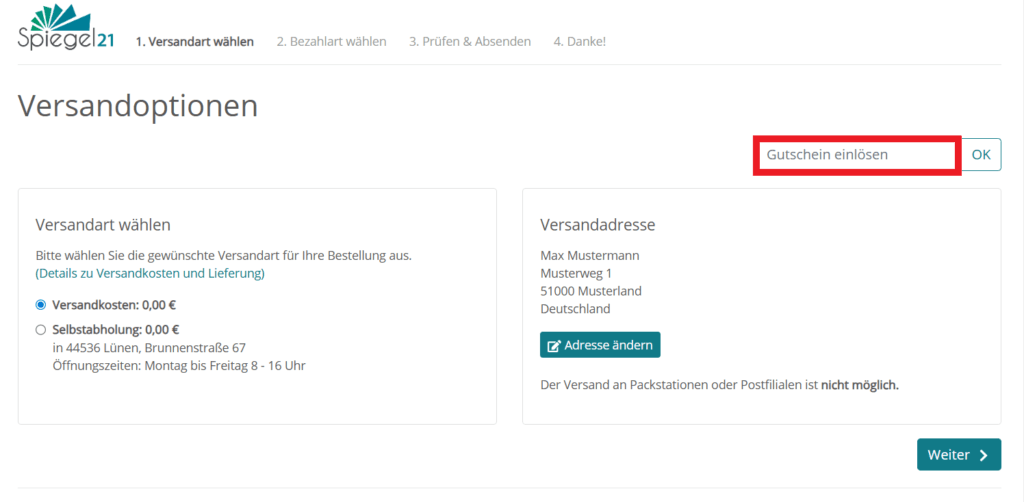 Spiegel21 Rabattcode eingeben