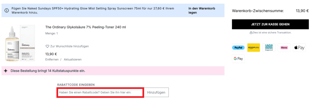Cult Beauty Rabattcode eingeben